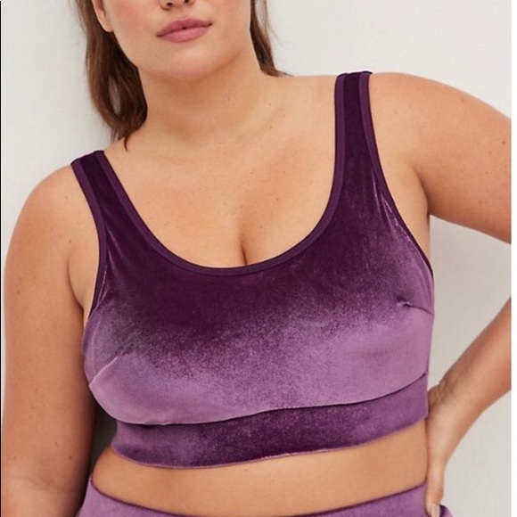 Torrid Purple Velour Lounge Set size 1 / 1X - Picture 4 of 5